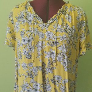 Yellow Printed Top